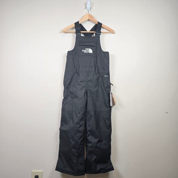 The North Face Teen Freedom Bib Size S/7-8 Snow Pants Winter Black Insulated - Picture 1 of 5